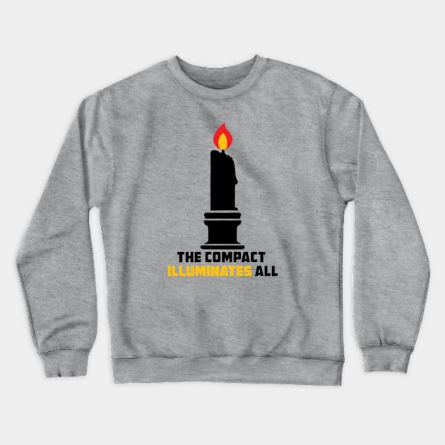 Compact Illuminates - Black Crewneck Sweatshirt by PunTee